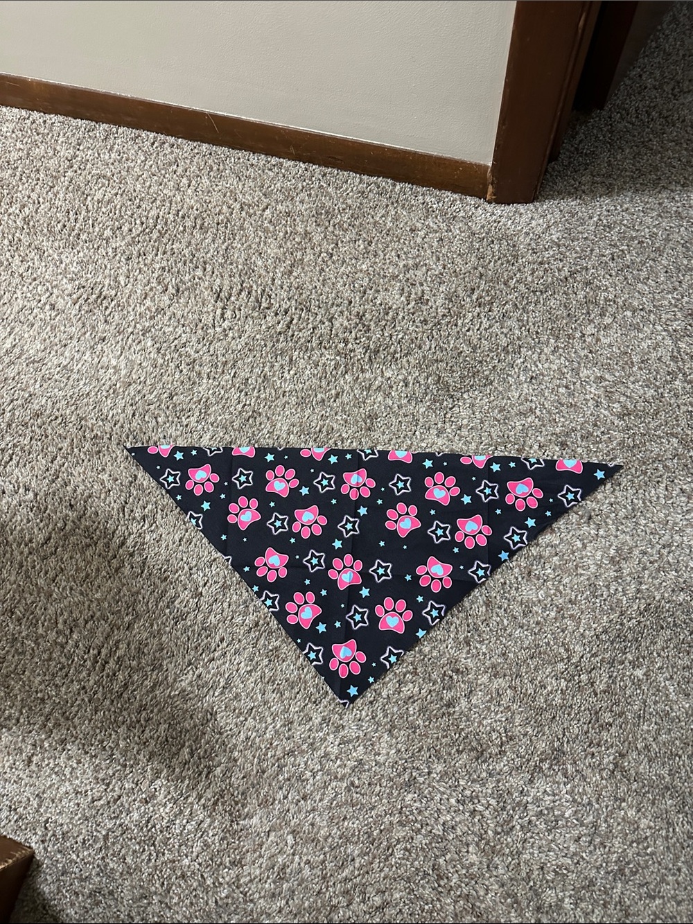 Pet Bandana Pink Paw Print